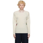 Homme Plisse Issey Miyake Off-White A-POC Print Long Sleeve T-Shirt