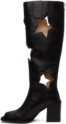 ANDREJ GRONAU SSENSE Exclusive Black Star Cut Boots