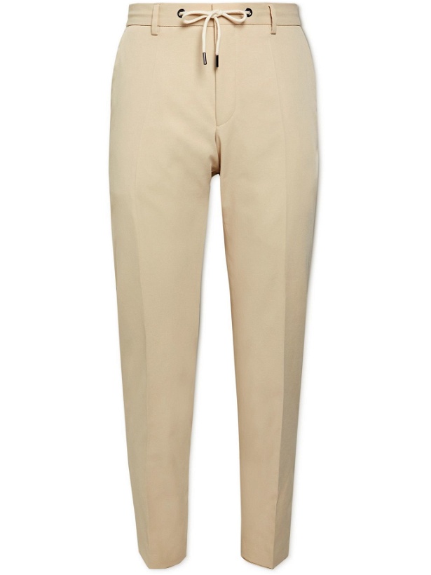 Photo: HUGO BOSS - Bardon Slim-Fit Twill Drawstring Suit Trousers - Neutrals