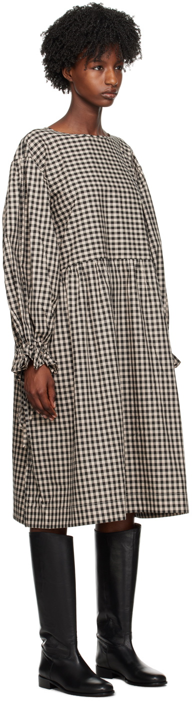 Cawley Black & Off-White Georgie Midi Dress