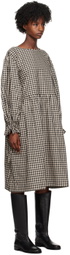 Cawley Black & Off-White Georgie Midi Dress