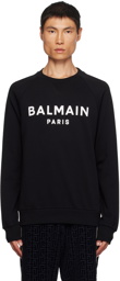 Balmain Black Print Sweatshirt