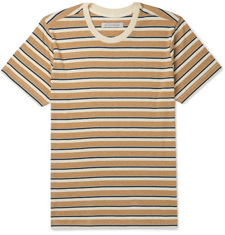 Photo: Outerknown - Striped Organic Pima Cotton-Jersey T-Shirt - Neutrals