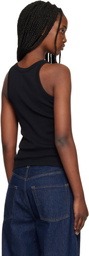 Maison Kitsuné Black 'Maison Kitsuné Paris' Ribbed Tank Top