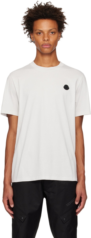 Photo: Moncler Off-White Garment-Washed T-Shirt
