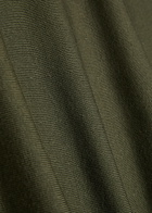 Simkhai Layne Ribbed Merino Wool Midi Skirt Khaki