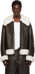 Moose Knuckles Brown MTD Pilot Shearling Jacket