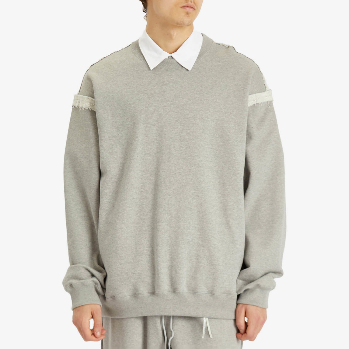 MASTERMIND WORLD Men's Cut-Off Sweatshirt in Top Grey