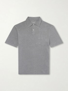 Hartford - Knitted Linen Polo Shirt - Gray