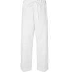 Jacquemus - Wide-Leg Cotton-Twill Drawstring Trousers - White