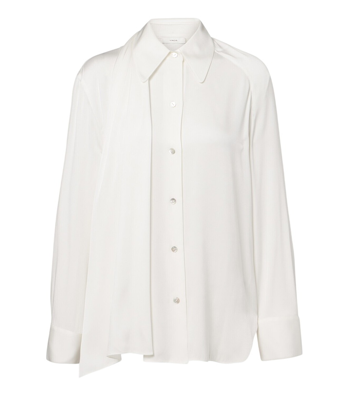 Photo: Vince Draped silk-blend satin blouse