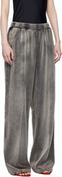 alexanderwang.t Gray Crushed Velour Lounge Pants