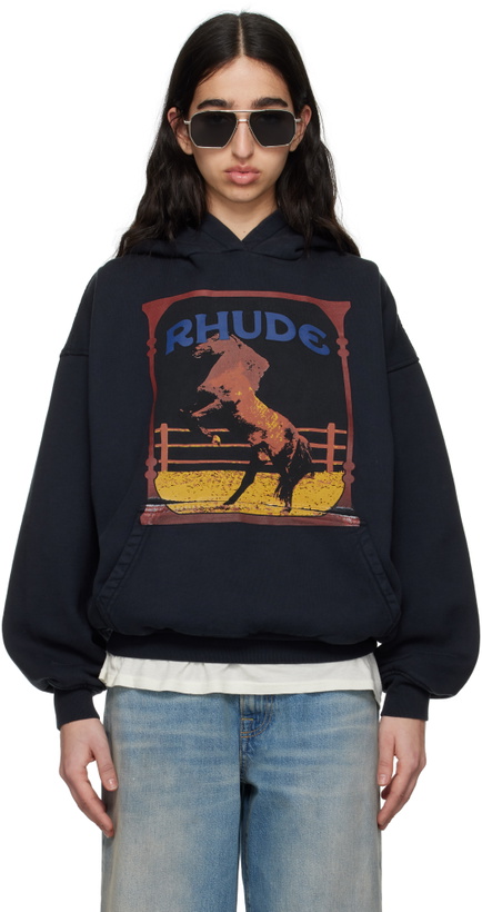 Photo: Rhude Black 'Rhude' Cadre Hoodie