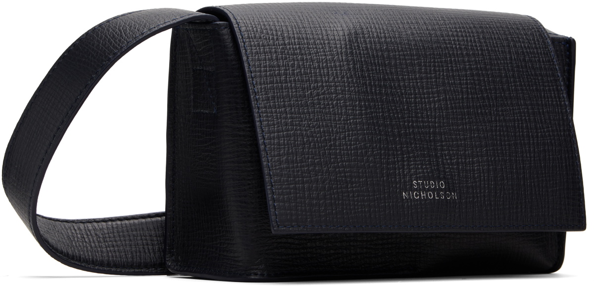 Studio Nicholson Navy Meshi Mini Leather Bag