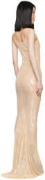 Rick Owens Lilies Beige Lido Slip Maxi Dress