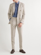 Thom Sweeney - Double-Breasted Linen Suit Jacket - Neutrals