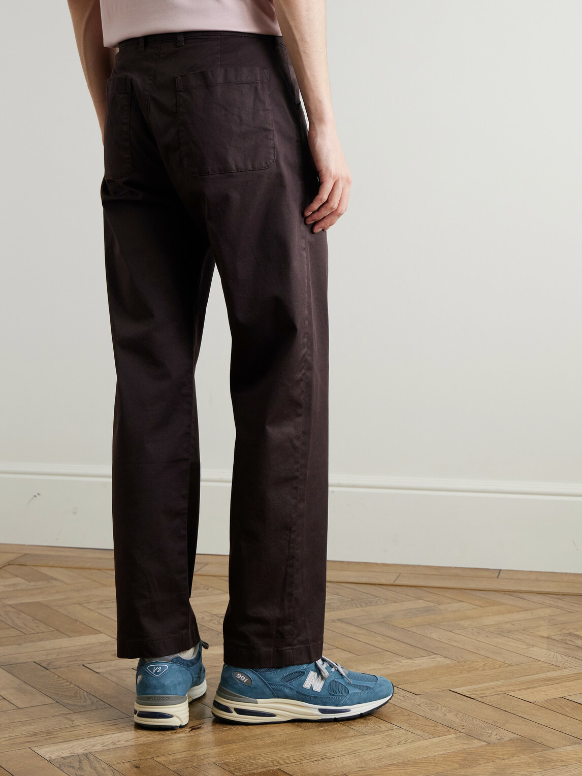 NN07 - Mylo 10021 Straight-Leg Organic Cotton-Blend Twill Trousers - Brown