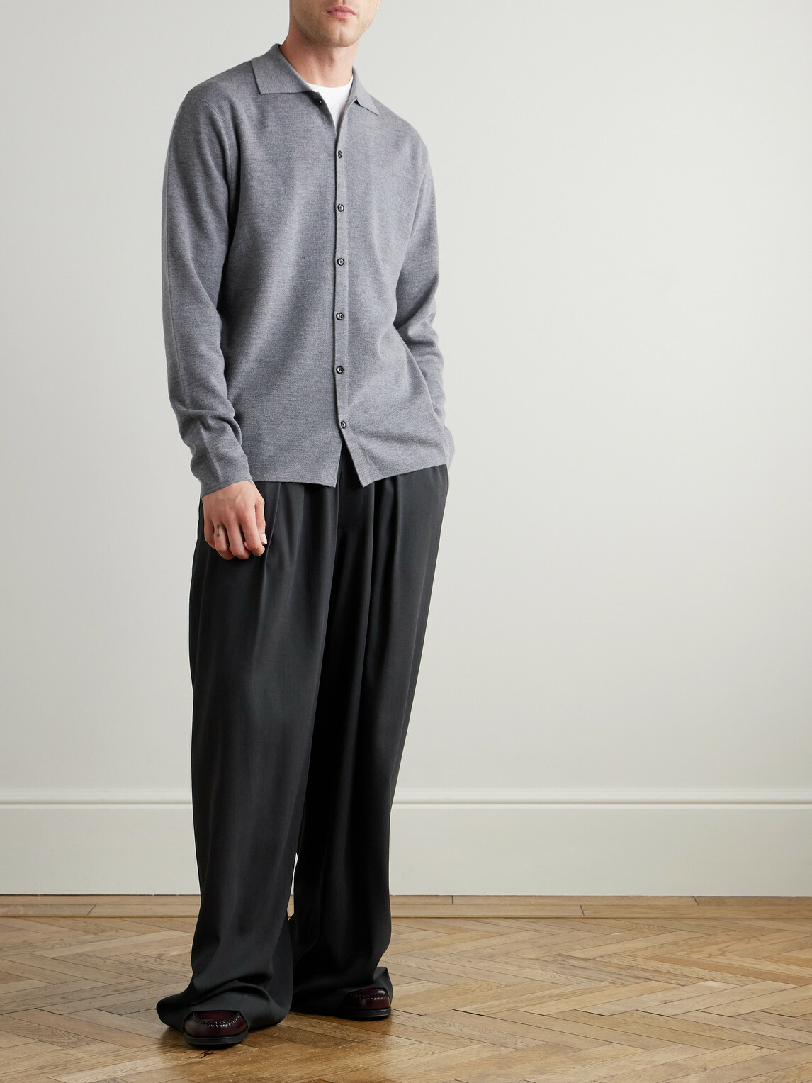 Allude - Virgin Wool Cardigan - Gray