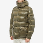 Moncler Men's Chiablese Long Down Jacket in Green