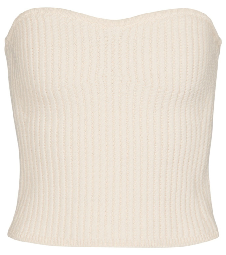 Photo: Saint Laurent Ribbed-knit wool bustier