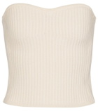 Saint Laurent Ribbed-knit wool bustier