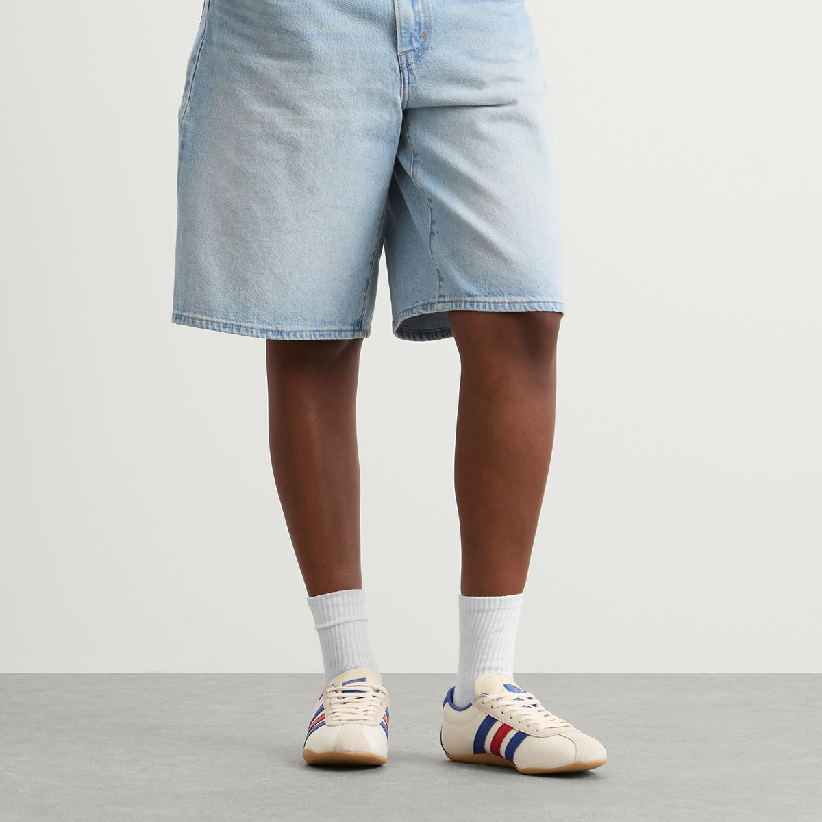 Adidas Tokyo Sneaker in Cream White/Team Royal Blue/Gum
