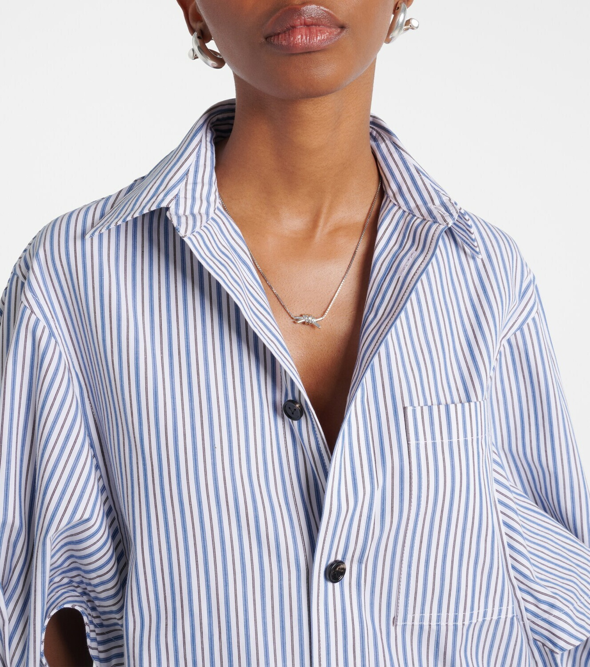 Bottega Veneta Knot sterling silver necklace