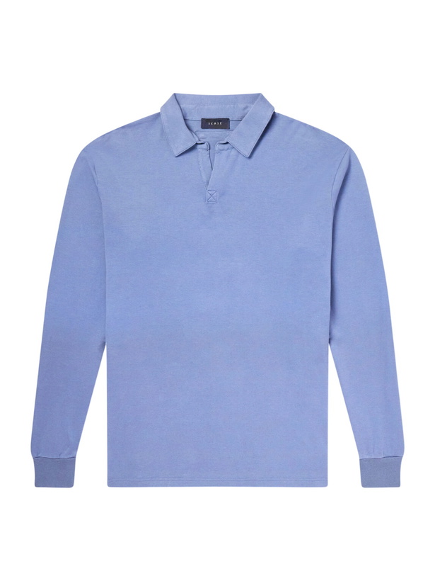 Photo: SEASE - Supima Cotton-Jersey Polo Shirt - Blue