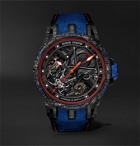 Roger Dubuis - Excalibur Aventador S Limited Edition Skeleton 45mm Carbon, Rubber and Alcantara Watch, Ref. No. RDDBEX0686 - Blue