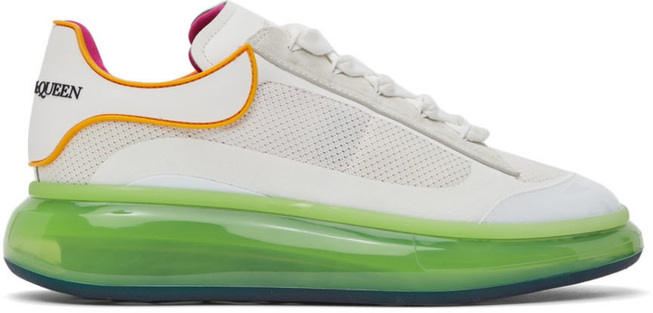 Photo: Alexander McQueen White & Green Oversized Sneakers