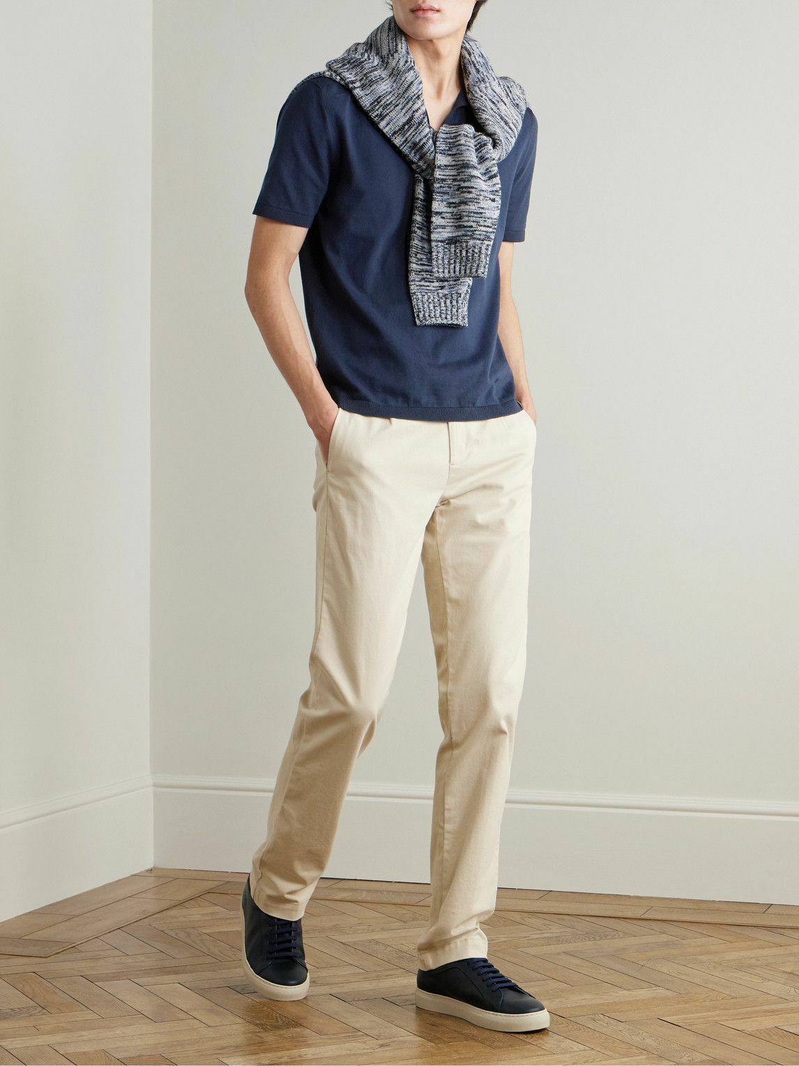 Belstaff - Coast Open-Collar Cotton Polo Shirt - Blue