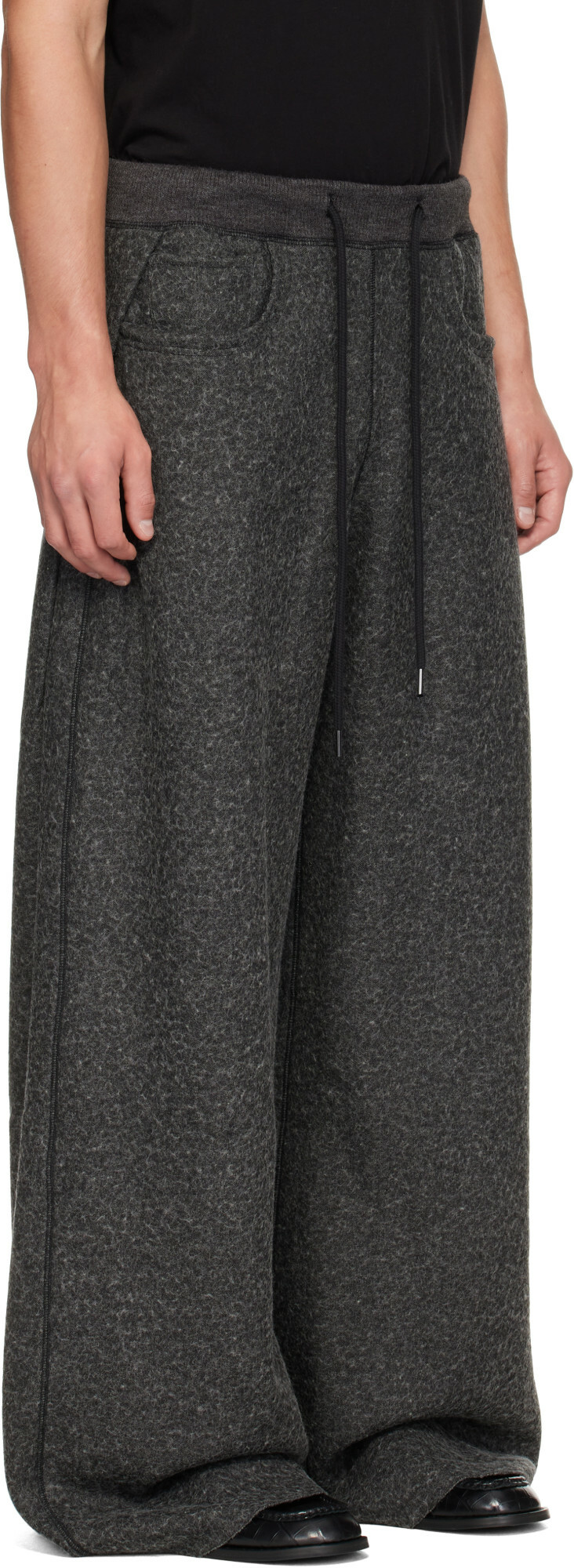 R13 Gray Side Pleat Sweatpants