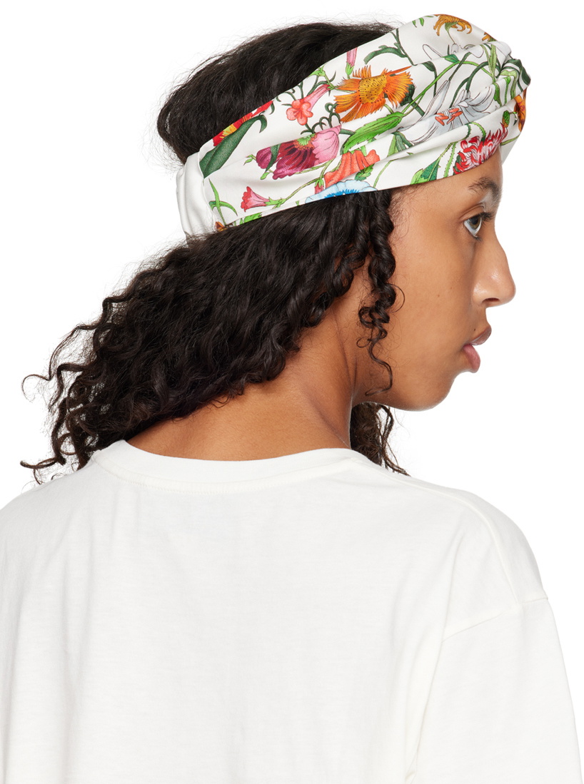 Gucci White Flora Print Headband Gucci Gucci White Flora Print Headband Gucci