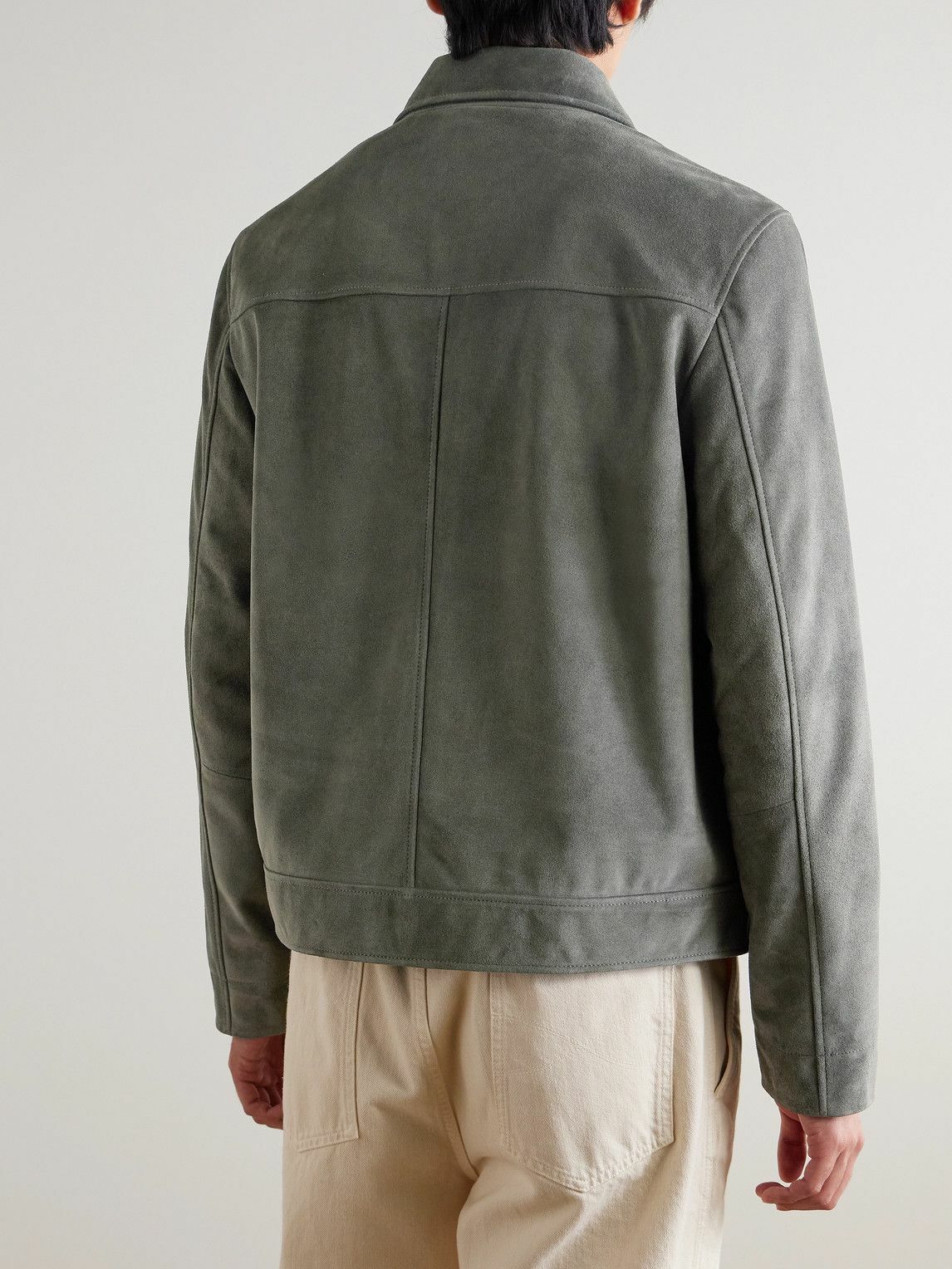 Mr P. - Suede Coach Jacket - Gray