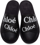Chloé Black Woody Mule Slippers