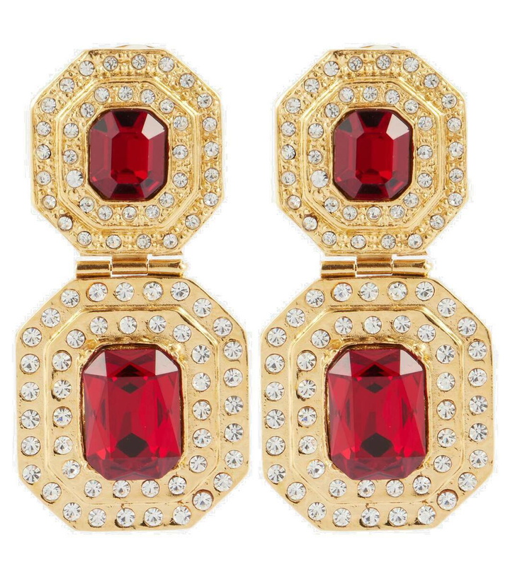 Photo: Alessandra Rich Crystal-embellished clip-on earrings