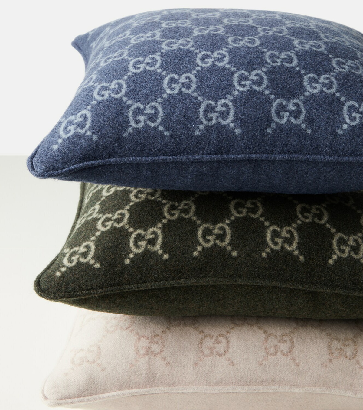 Gucci GG jacquard wool and cashmere cushion