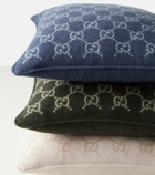 Gucci GG jacquard wool and cashmere cushion