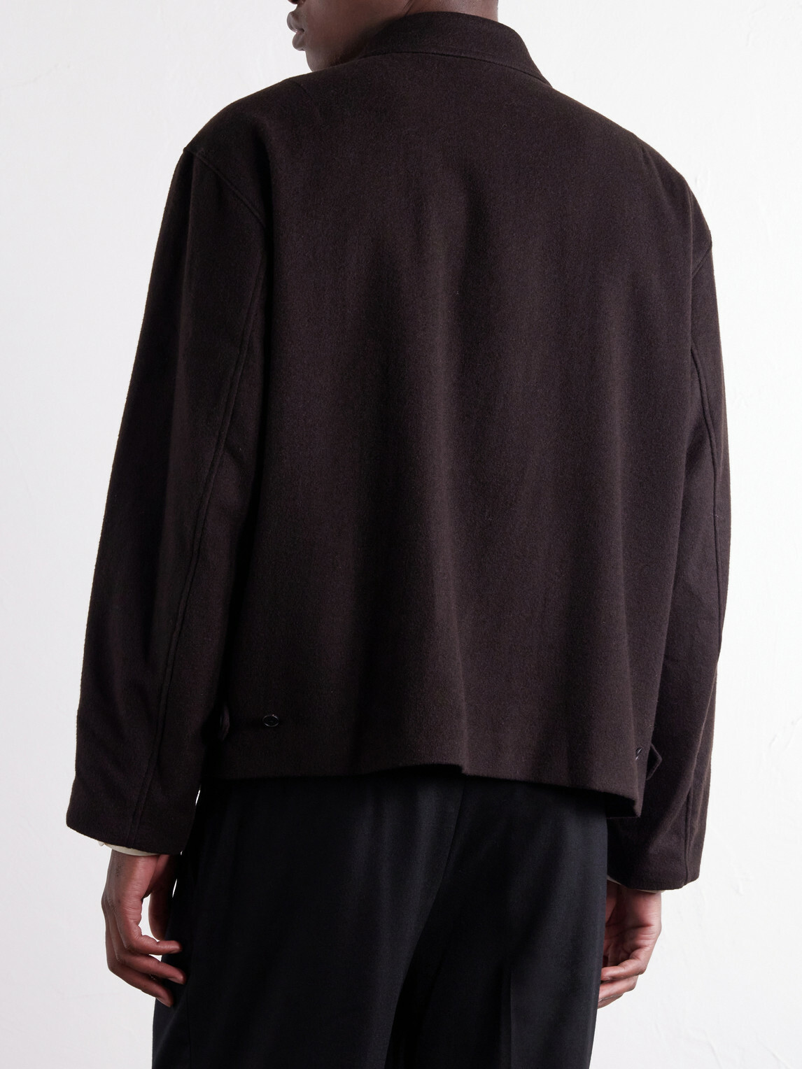 ssstein - Wool and Cashmere-Blend Felt Blouson Jacket - Brown
