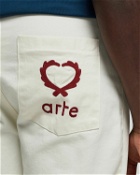 Arte Antwerp Back Pocket Embroidery Beige - Mens - Jeans