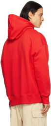 AMI Paris Red 'Cœur Sacré' Hoodie