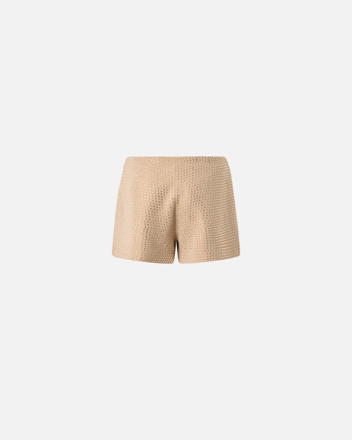 Pinko Elegant Shorts With Rhinestones Warm Taupe Beige