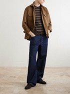Oliver Spencer - Judd Striped Organic Cotton T-Shirt - Brown