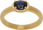 Dear Letterman Gold Sapphire Amer Ring