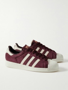 adidas Originals - Superstar 82 Leather and Rubber-Trimmed Suede Sneakers - Red