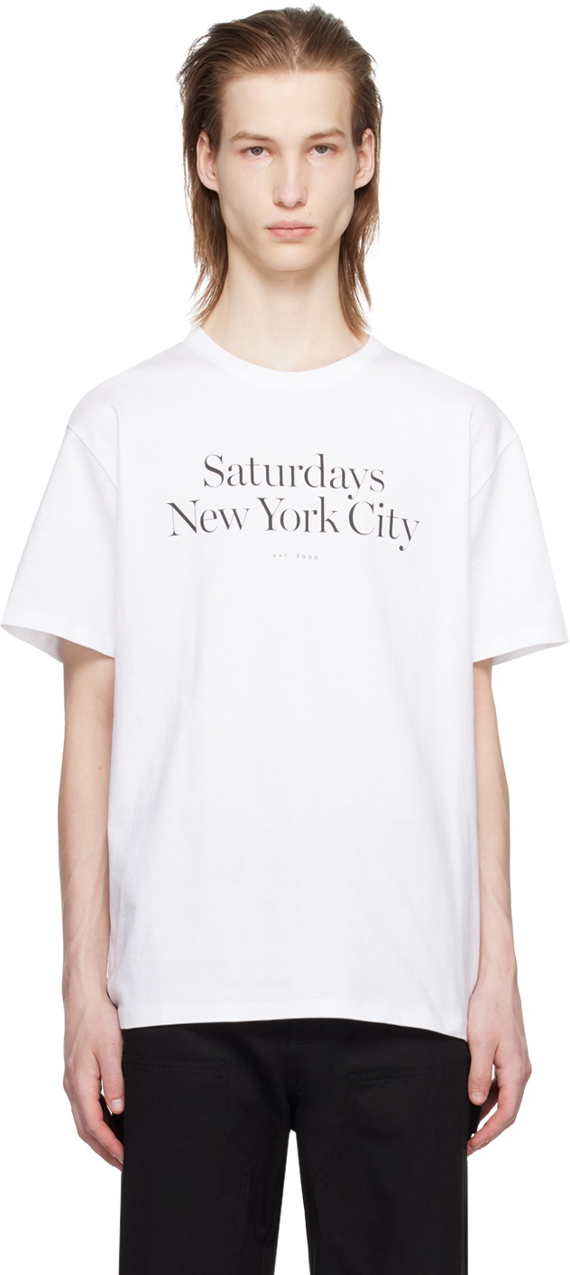 Photo: Saturdays NYC White Miller T-Shirt