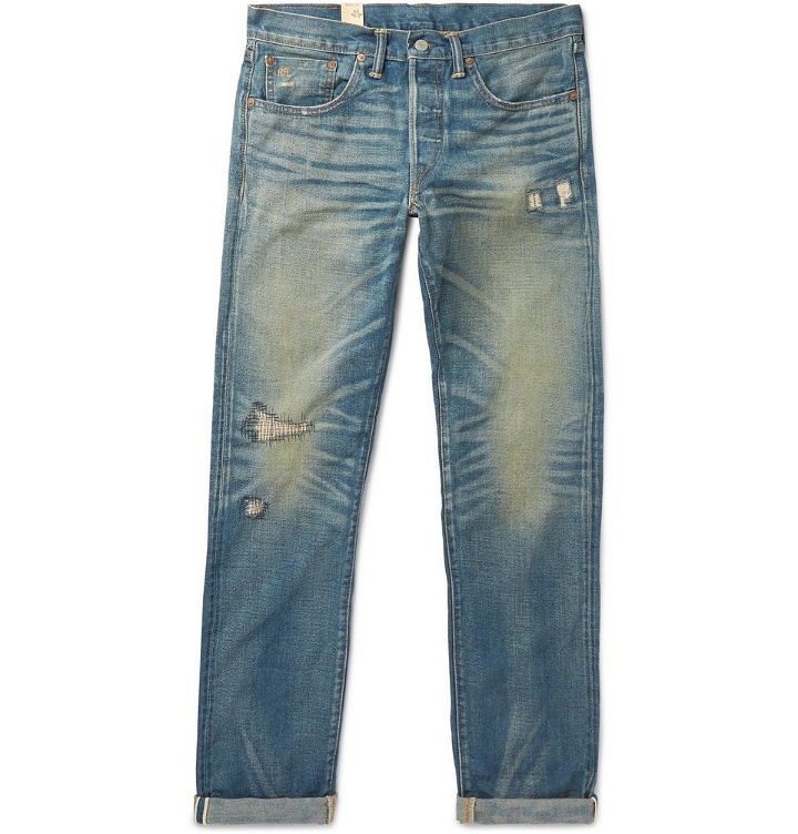 Photo: RRL - Ridgway Slim-Fit Distressed Selvedge Denim Jeans - Men - Indigo