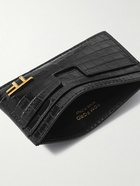 TOM FORD - Croc-Effect Leather Cardholder