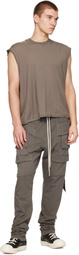 Rick Owens DRKSHDW Gray Tower Creatch Drawstring Cargo Pants
