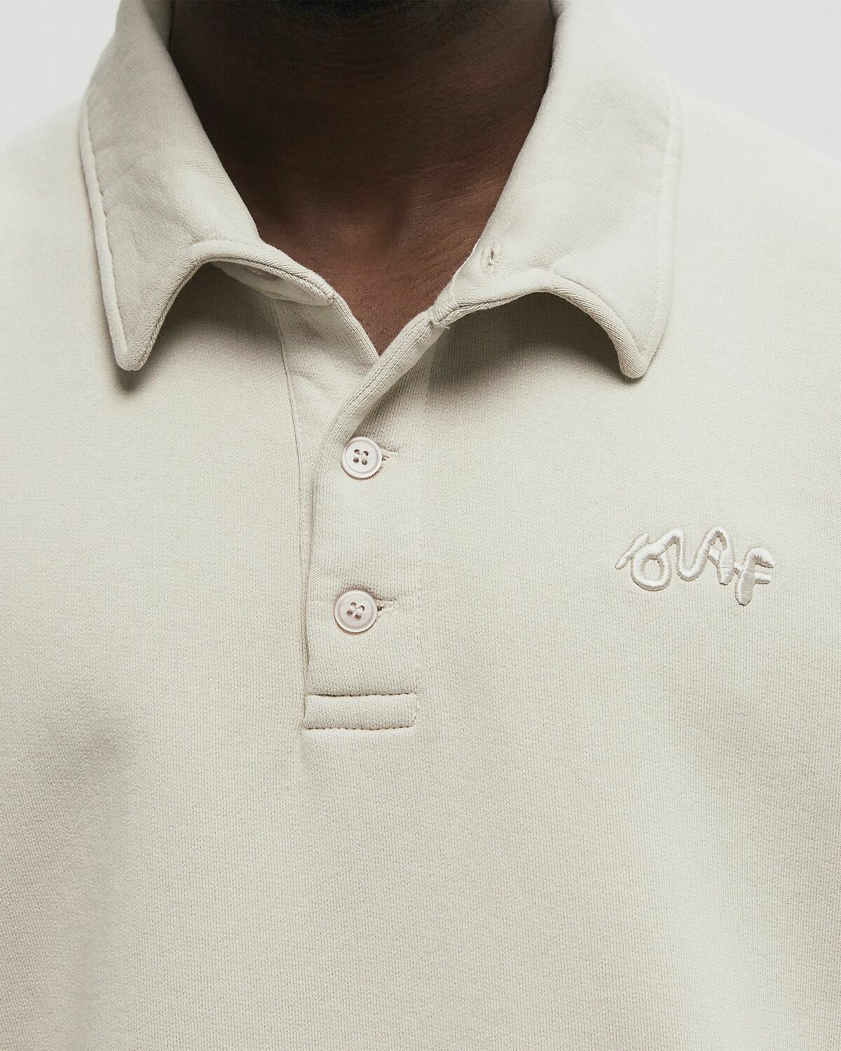 ØLÅF SIGNATURE POLO SWEAT Beige Mens Polos/Sweatshirt